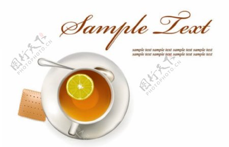 咖啡茶柠檬茶图片