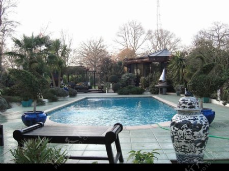 庭院园林泳池图片