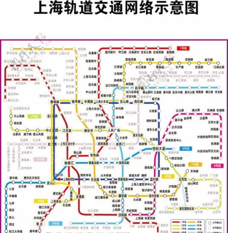 最新上海轨道交通网络示意图图片