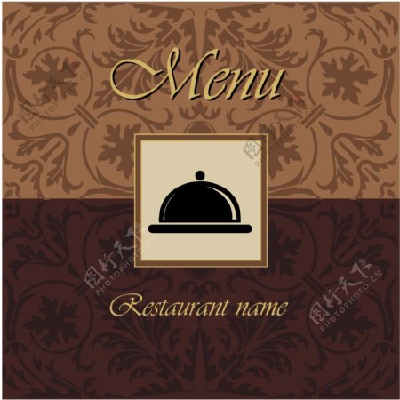 西餐厅菜单矢量素材图片
