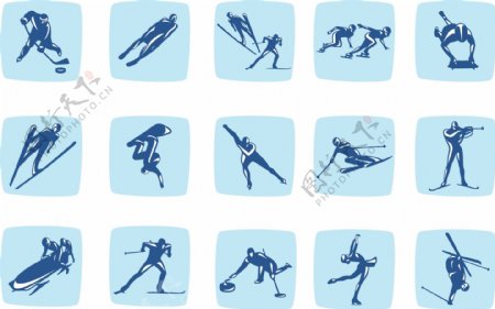 温哥华冬奥会运动图标图片