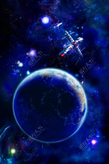 梦幻太空背景图片