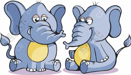 可爱大象卡通形象图片