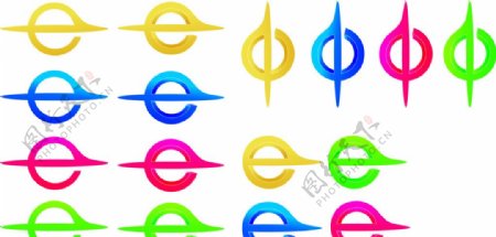 E字母设计素材图片