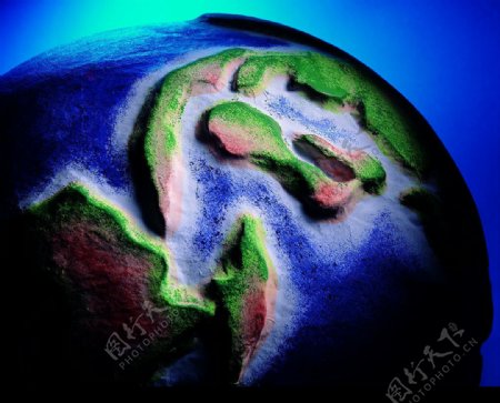 石膏地球表面图片
