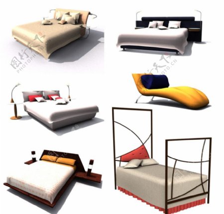 30款现代床之三图片