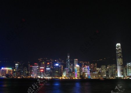 香港夜景圣诞节灯饰图片