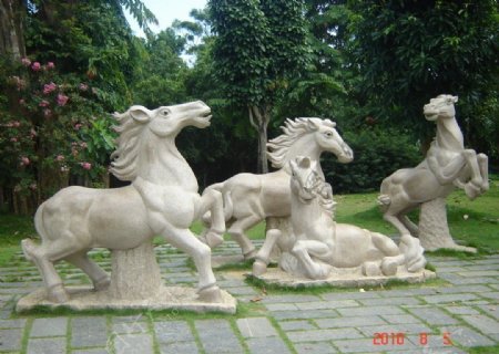 马雕像图片