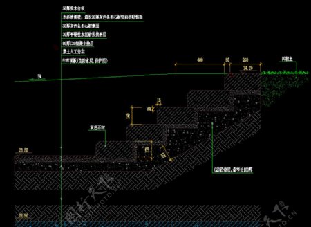 室外踏步剖面图片