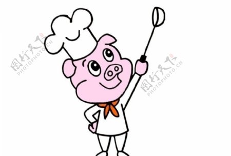 小猪厨师图片