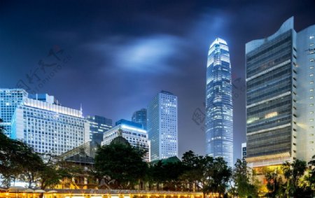 香港国际金融中心夜景图片