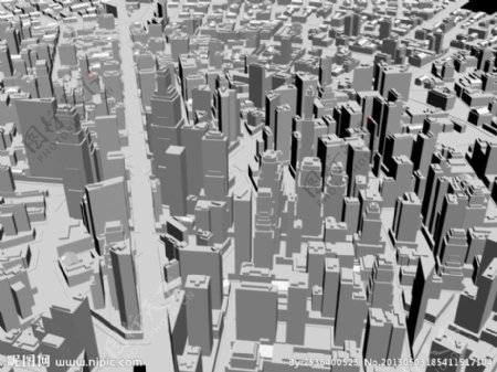 3DMAX城市模型图片
