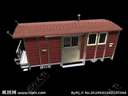 乡土风格环保型一层别墅模型图片