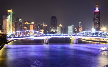 高清广州珠江边夜景图片