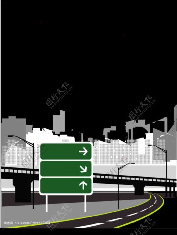 城市路標图片