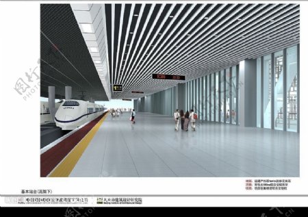 广州站站台层基本站台高架下方案二图片