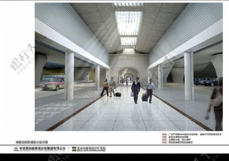 广州新火车站地面层疏散通廊方案一效果图片