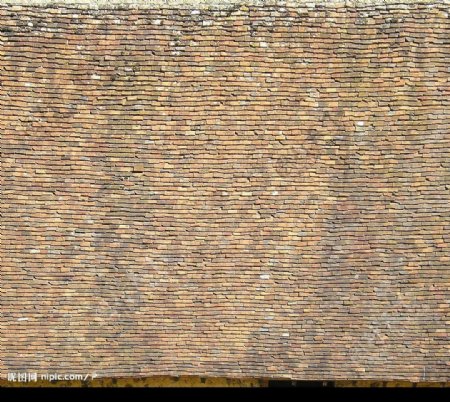 瓦片屋子屋顶砖瓦图片