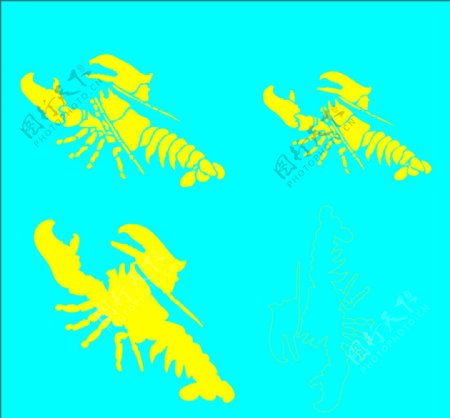 龙虾矢量素材图片