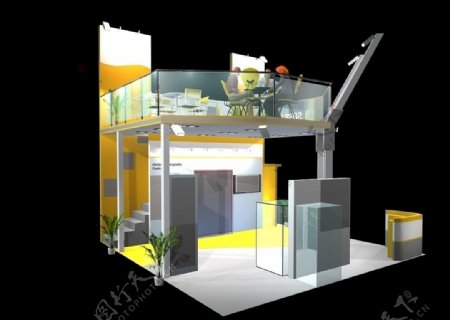 3D展厅模型图片
