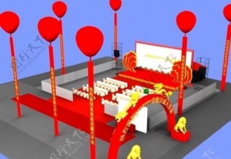 3D开业庆典策划max源文件图片