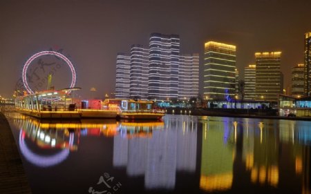 天津海河夜景图片