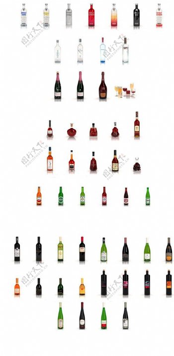 酒瓶模型酒瓶图片