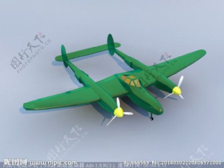 P38闪电战斗机图片