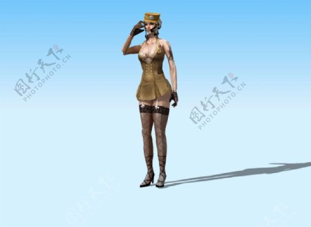 游戏美女3d模型图片