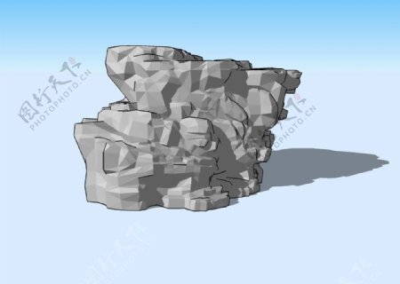 景观石3D模型图片