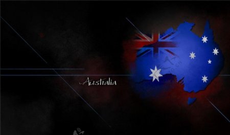 澳大利亚创意国旗桌面壁纸图片