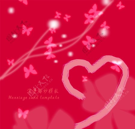 粉色浪漫婚纱模板图片