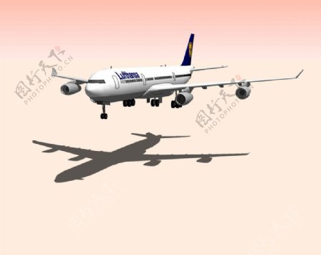 A340空中客车3D模型图片