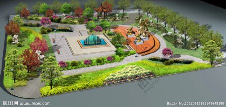 中心花园方案图片