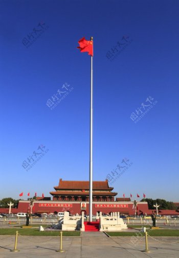 天安门广场旗帜图片
