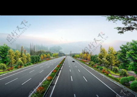 公路效果图图片