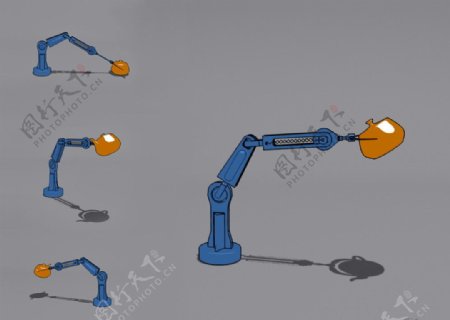 机械手臂3D模型动画图片