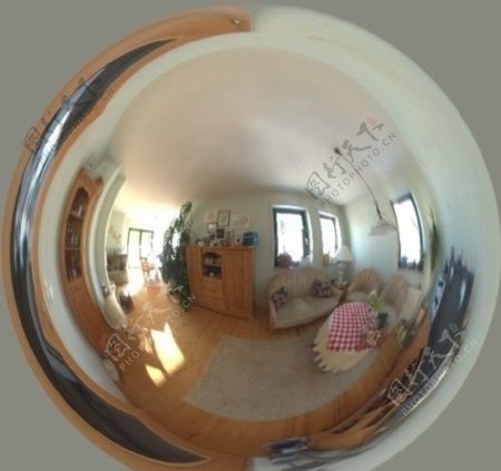 HDR起居室反射球图片