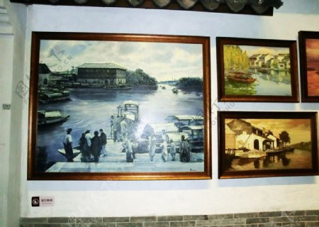 嘉兴南湖革命历史博物馆中的油画图片