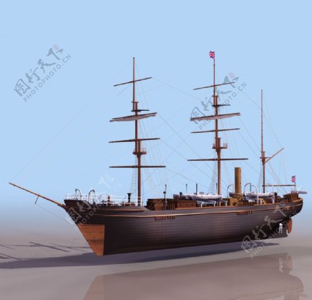 3D货船模型素材图片