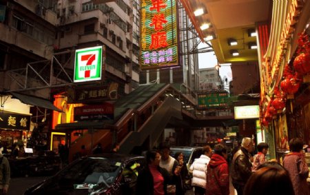 香港夜间食客图片