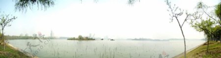 人工湖图片