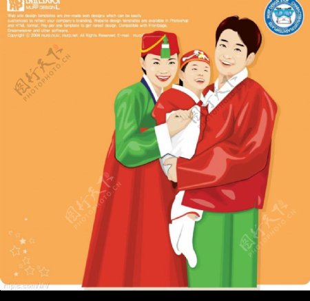 韩国家庭图片
