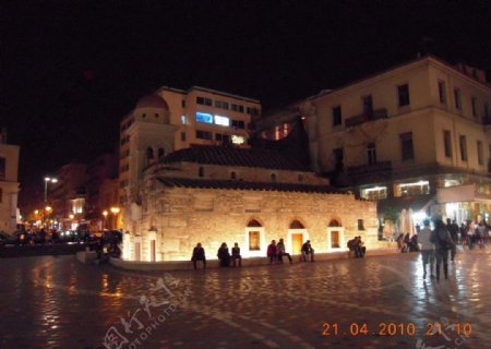 雅典夜景图片