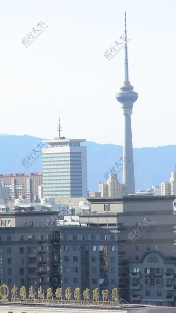 中央电视塔和央视大楼图片