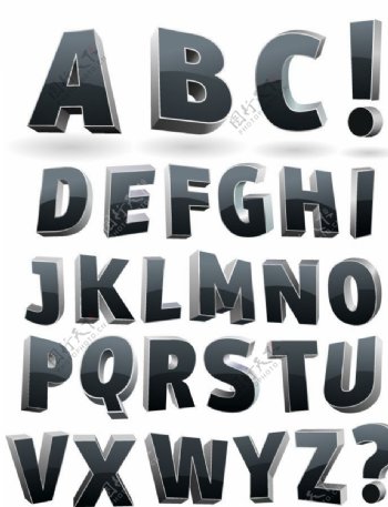 字母立体字母图片