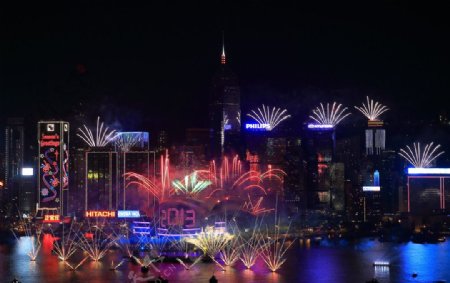 香港维港节日之夜图片
