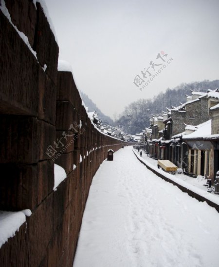 江南雪景图片