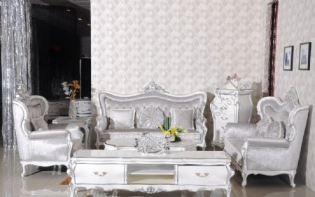 新古典客厅沙发组合图片