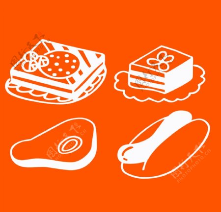 卡通蛋糕烘焙面包图片
